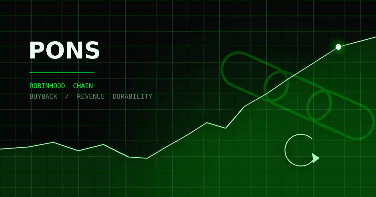 Token PONS de Robinhood Chain: en qué se basa el rally de recompras
