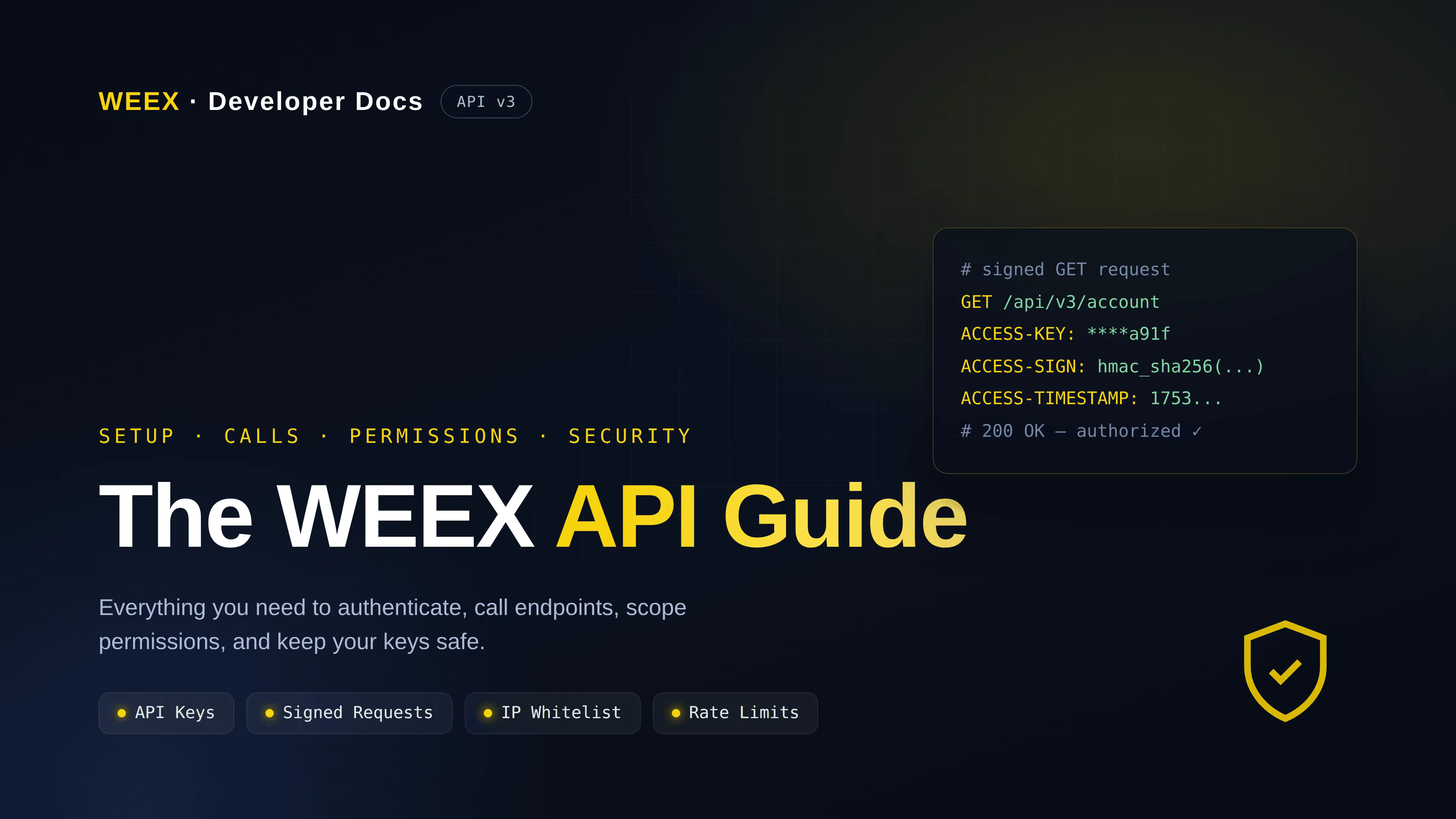 WEEX API 指南:设置、调用、权限与安全