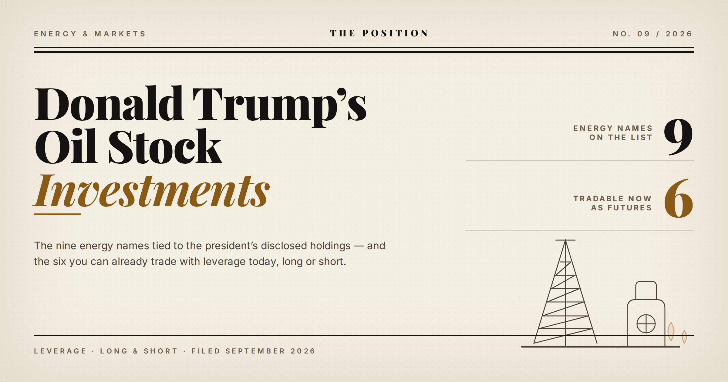 Inversiones de Donald Trump en acciones petroleras: 9 nombres, 6 negociables ahora