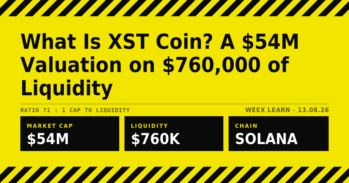 Czym jest moneta XST? Wycena 54 mln USD przy 760 000 USD płynności