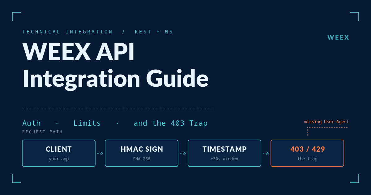Гайд по WEEX API: от API-ключа до первой подписанной сделки