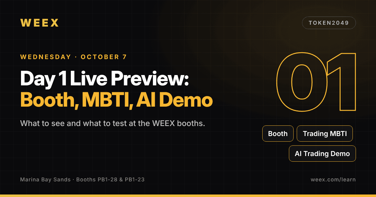 پیشنمایش زنده روز اول WEEX TOKEN2049: غرفه، MBTI و دموی هوش مصنوعی