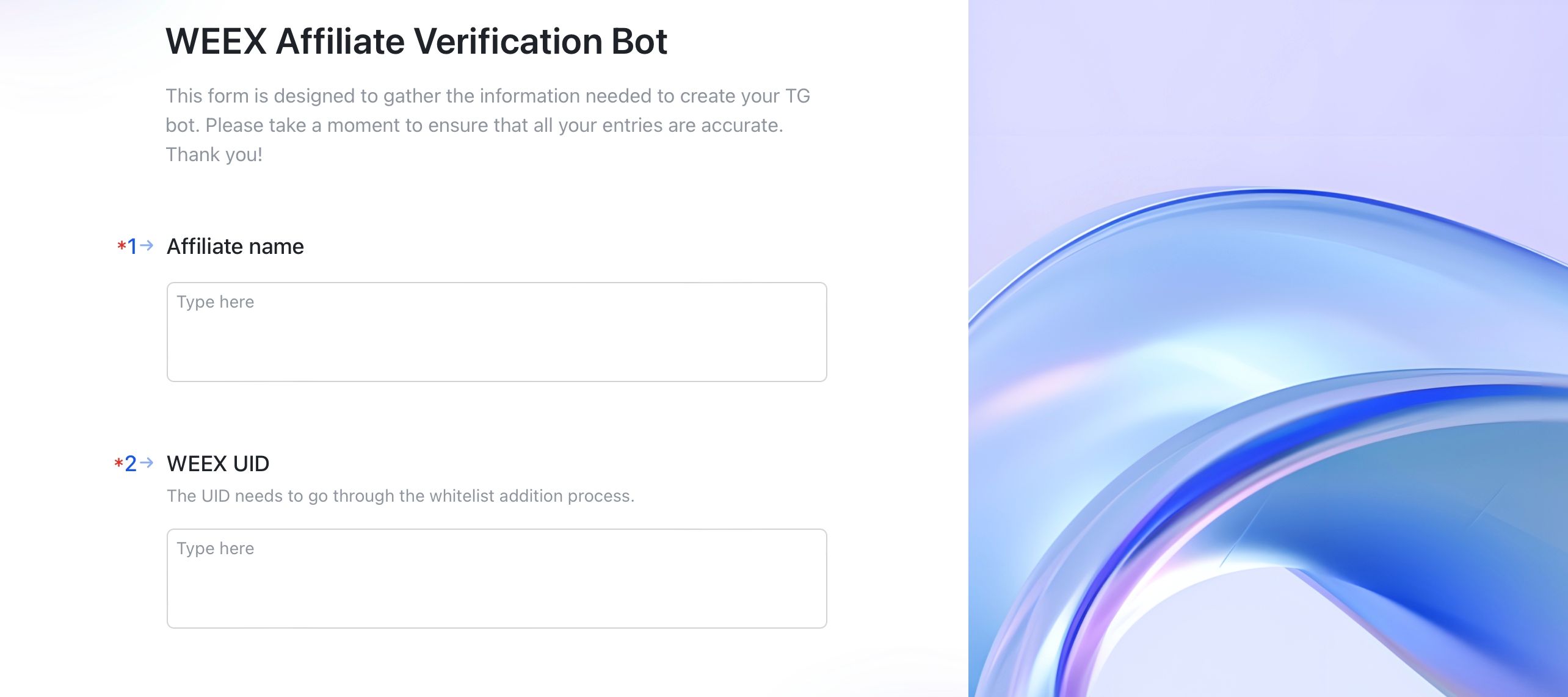 Presentación del bot de verificación de afiliados de WEEX