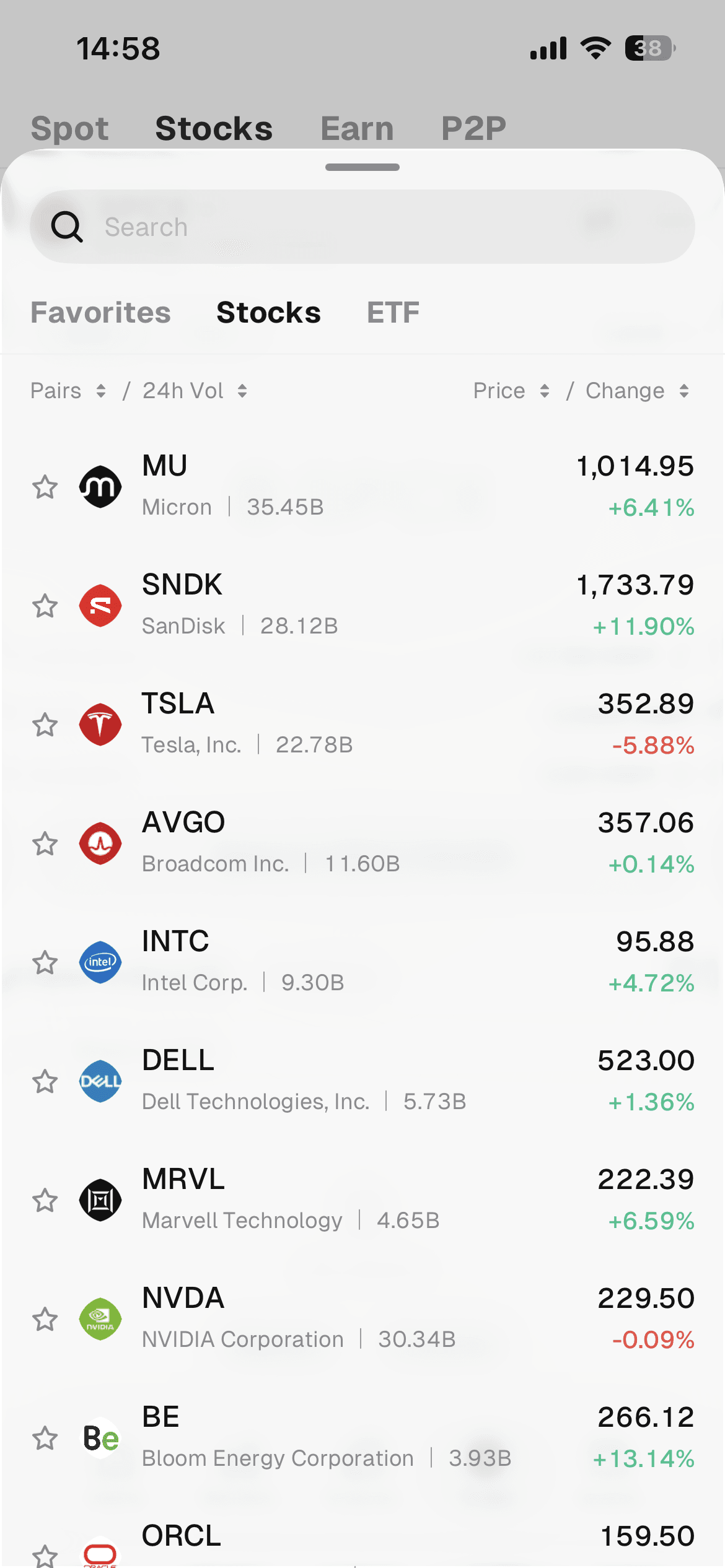 How to Trade the NVDA Stock Token on the WEEX App Step 2: Search for NVDA