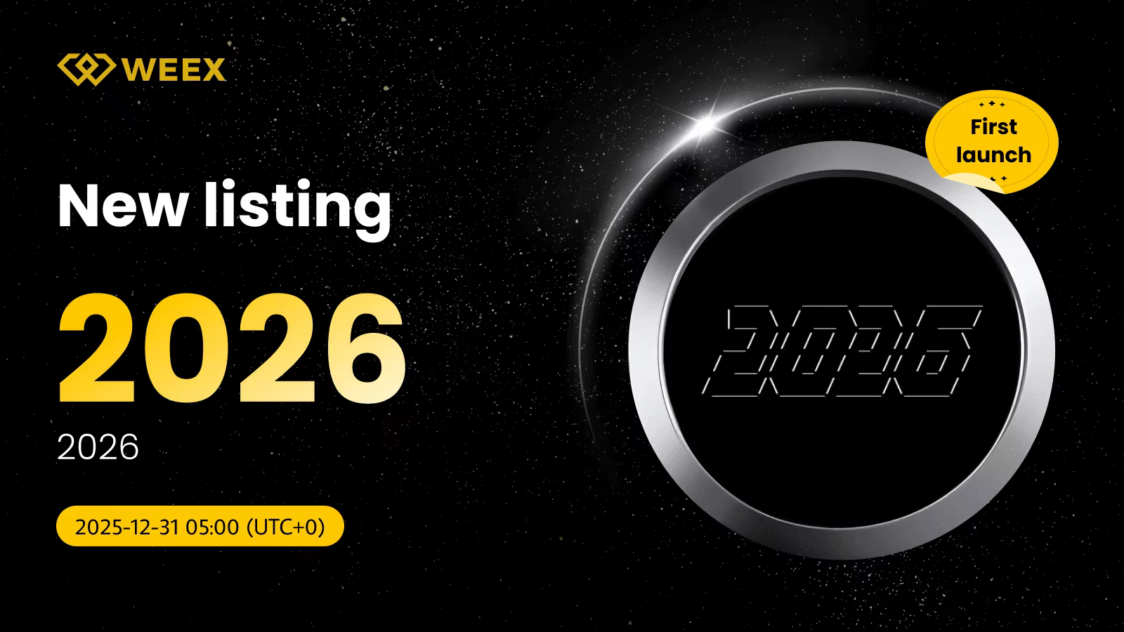 Moneda de 2026 listada en spot en WEEX con par de trading de 2026 USDT