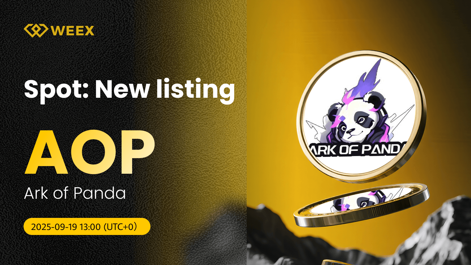 AOP USDT ya disponible: WEEX incluye la moneda Ark of Panda (AOP) en su lista