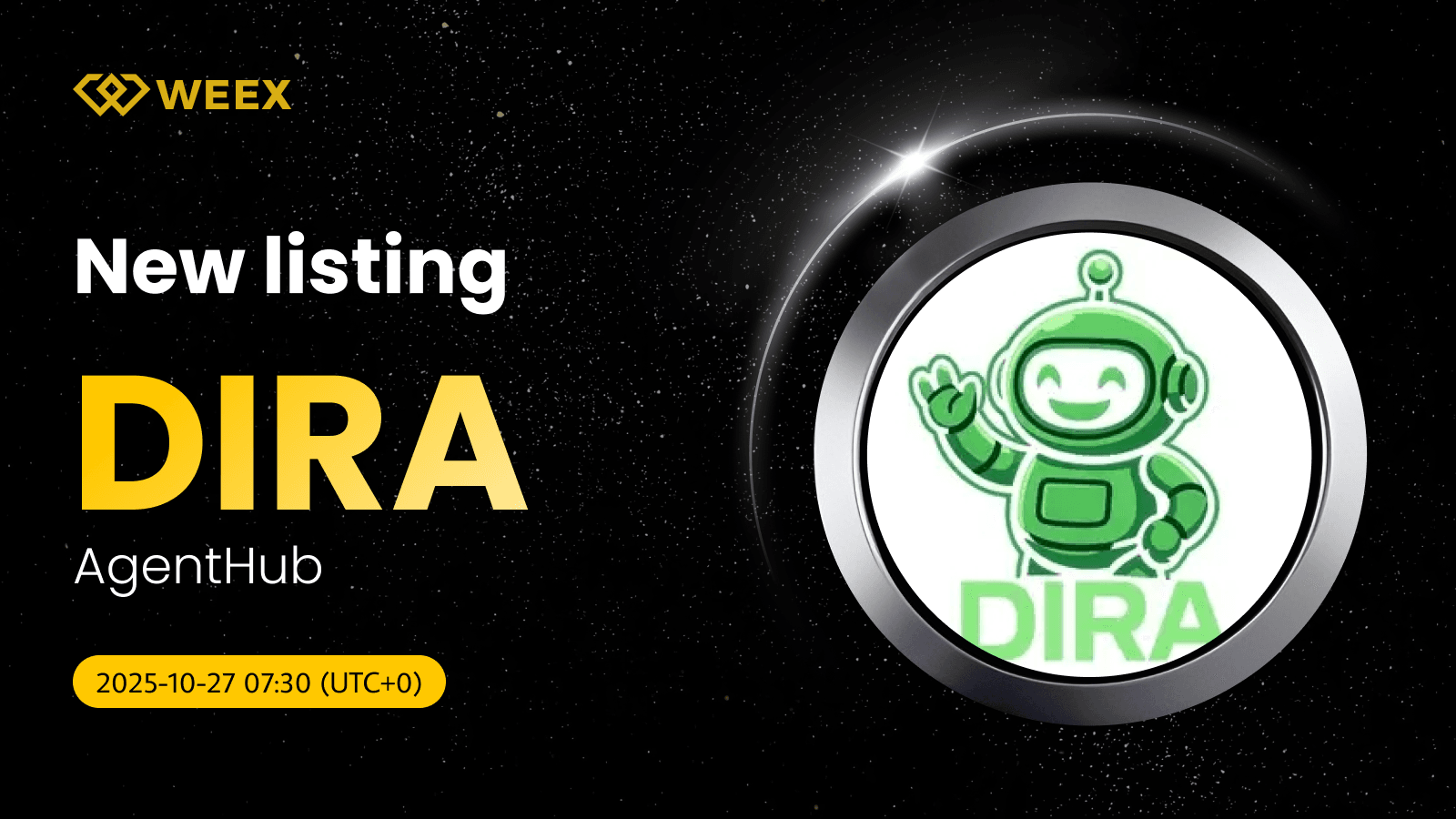 DIRA USDT se lista en WEEX con el Coin AgentHub (DIRA)