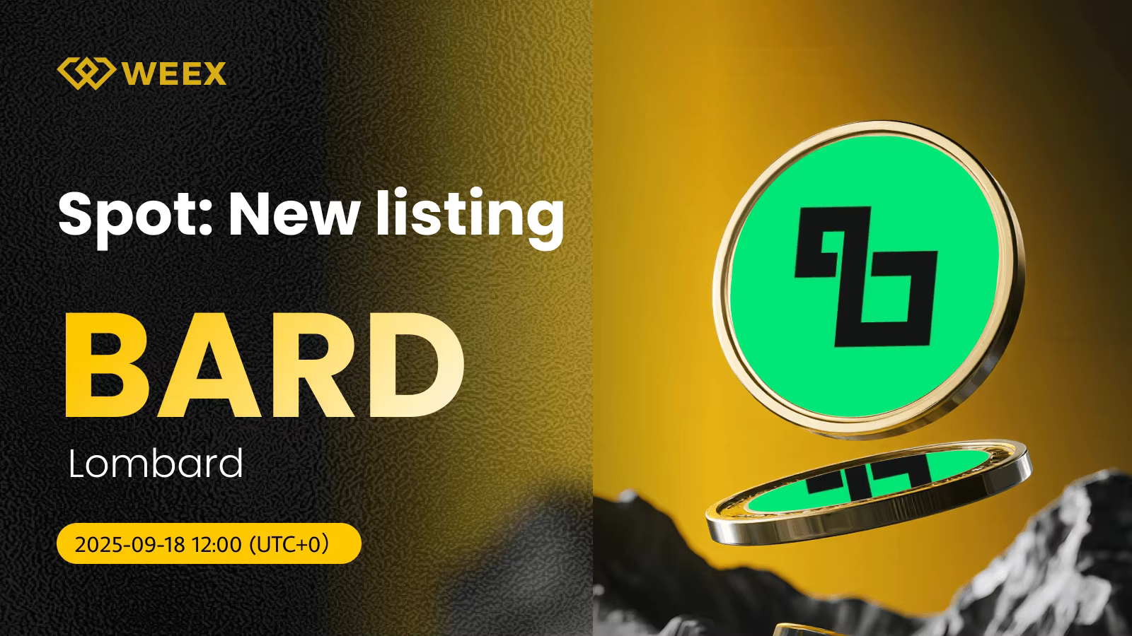 BARD USDT inicia sus operaciones: Moneda Lombard (BARD) en WEEX