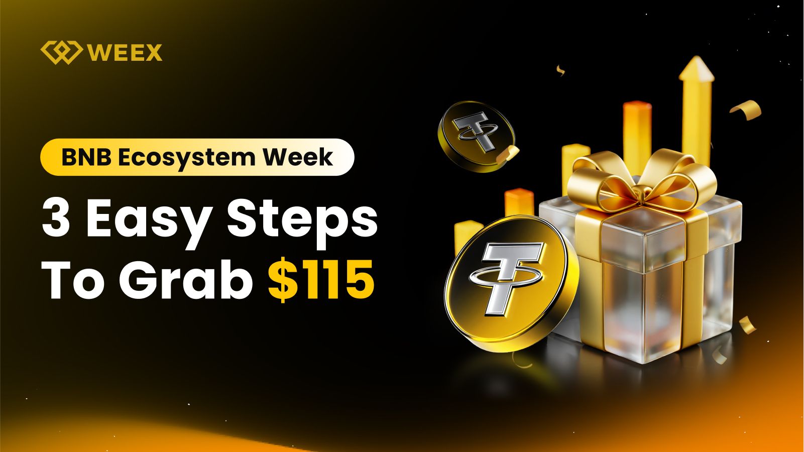 Неделя экосистемы BNB на бирже WEEX: Новые пользователи могут получить до 115 долларов в виде легких бонусов 