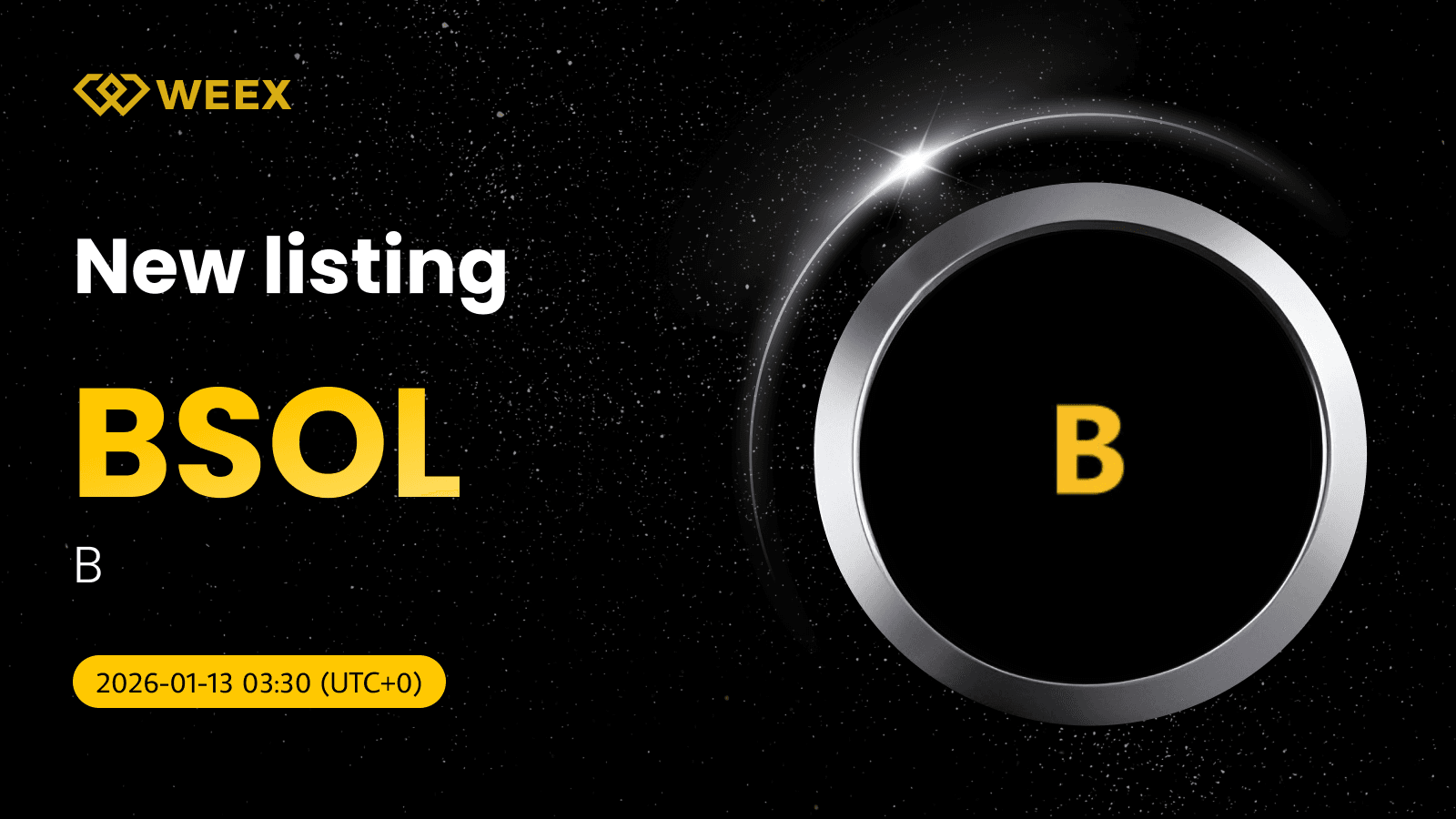 Trading spot de BSOL USDT: moneda B (BSOL) listada en WEEX