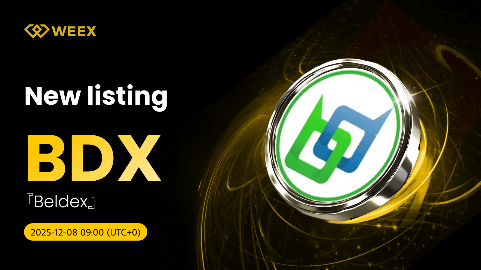Beldex (BDX) listada na WEEX com par de trading spot BDX USDT