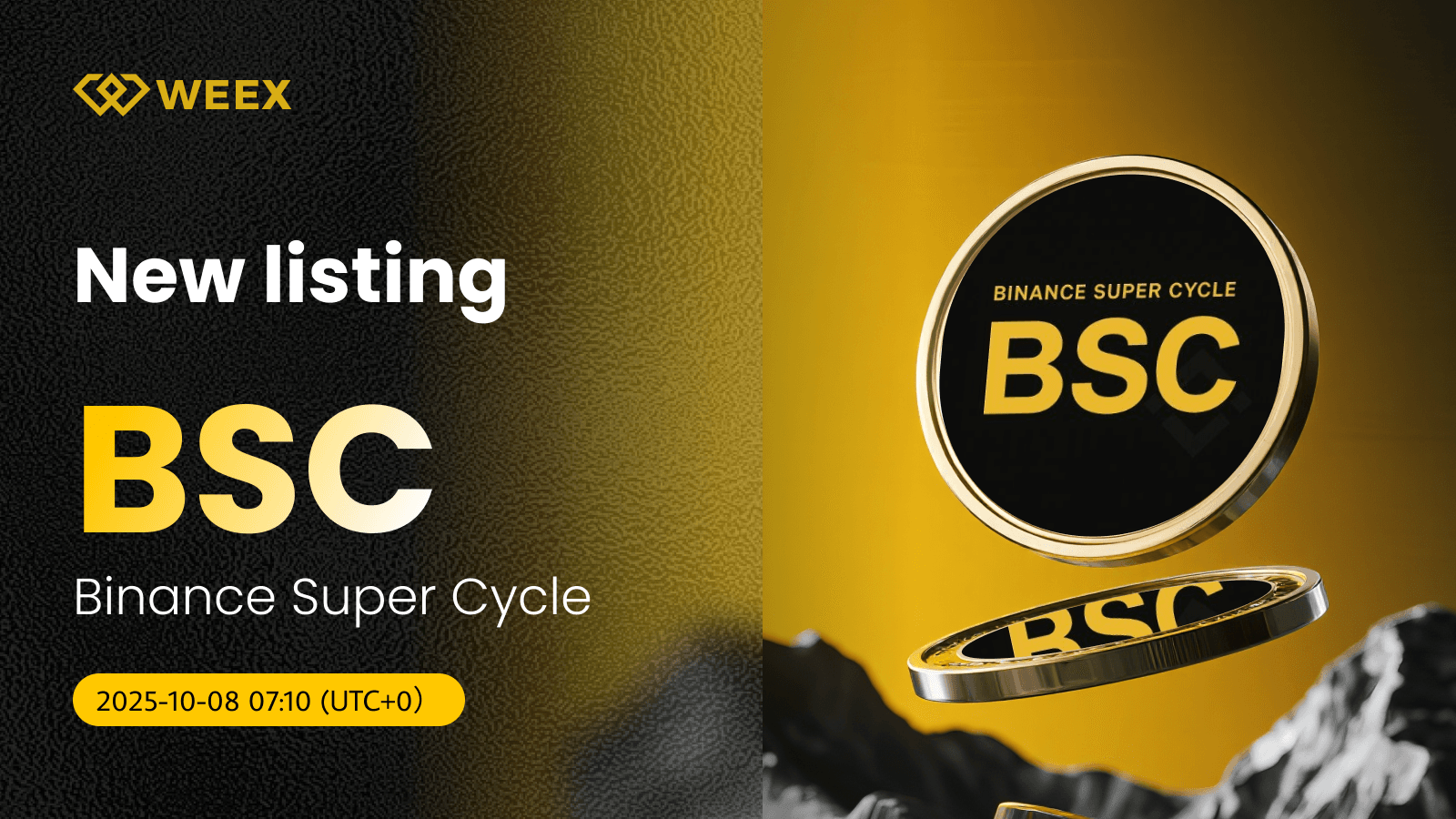 La moneda Binance Super Cycle (BSC) se cotiza en WEEX