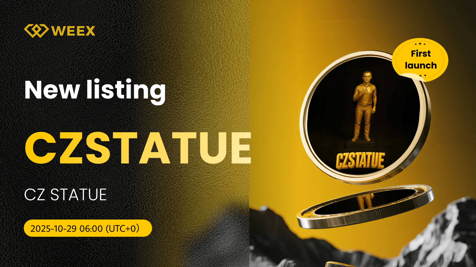 Trading al contado de CZSTATUE USDT disponible en WEEX para la moneda CZ STATUE