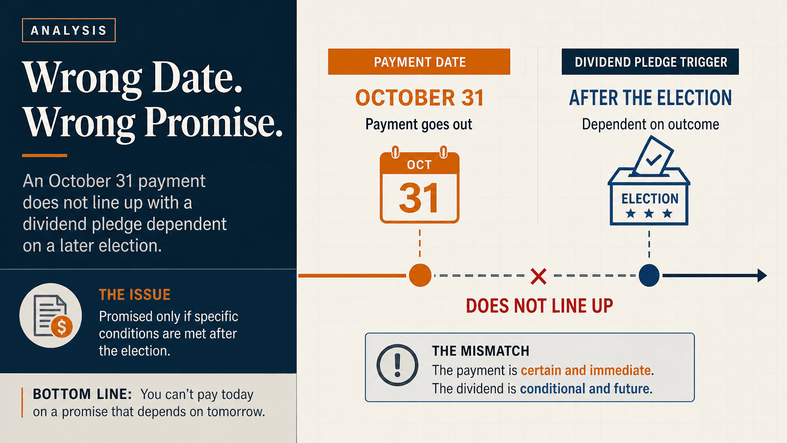 ¿Puede un pago el 31 de octubre coincidir con el plan de dividendos de Trump?