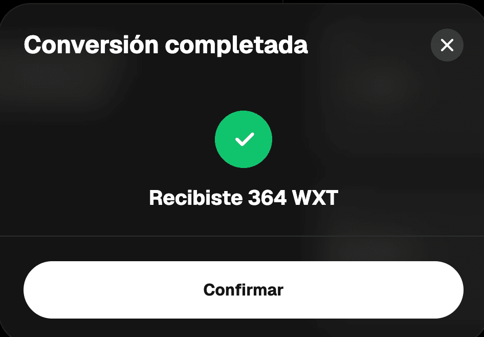 Conversión completada