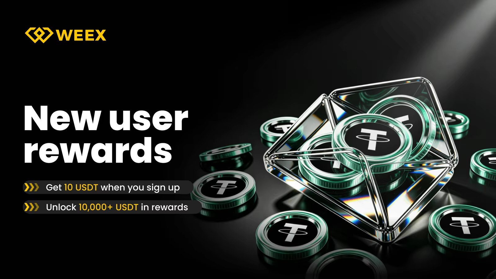10,000+ USDT new user rewards