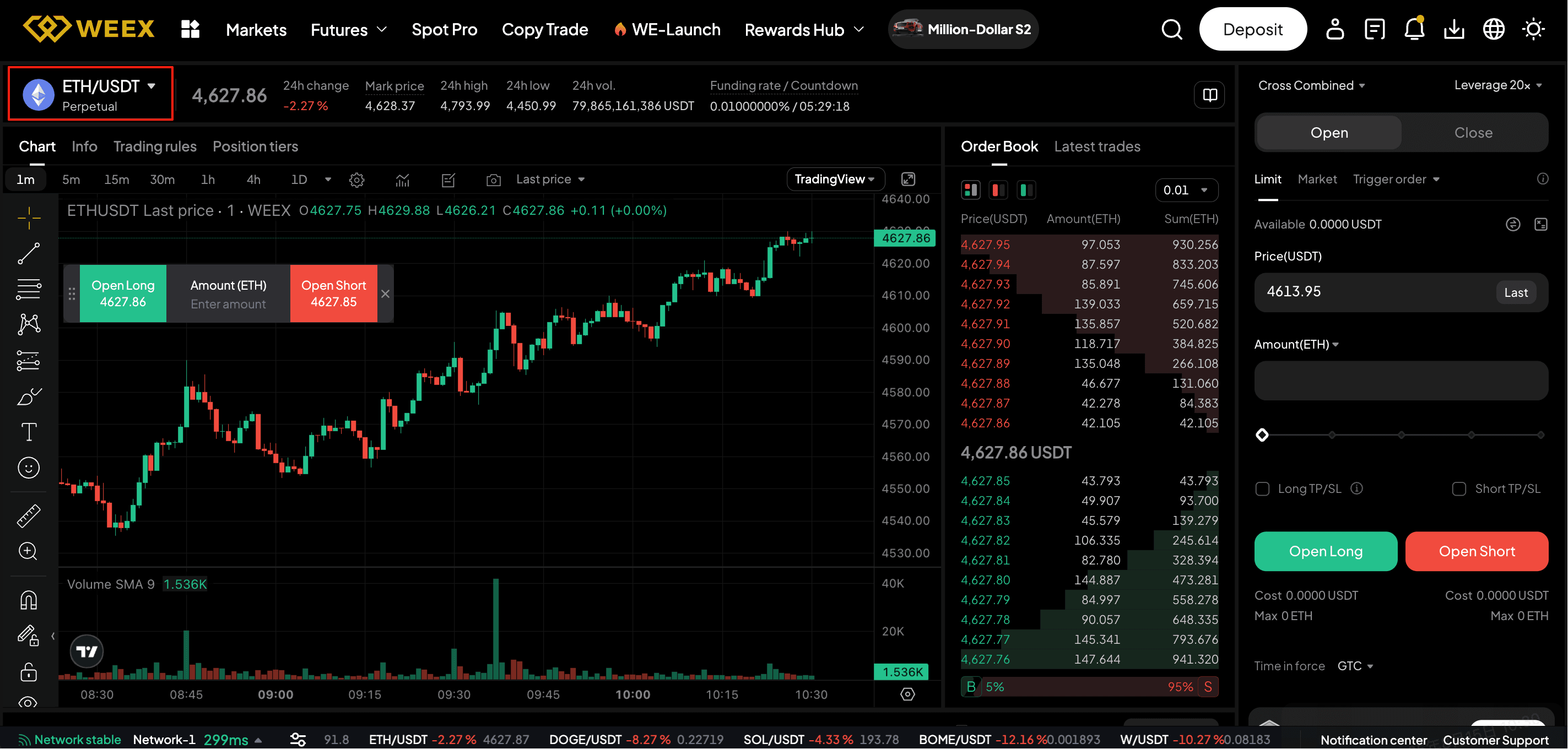 ¿Cómo hacer trading de futuros de ETH en WEEX?