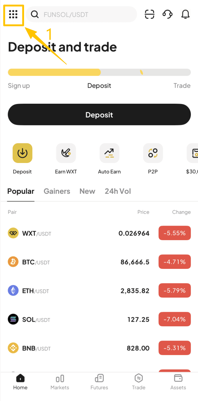 اعثر على معرّف WEEX الخاص بك عبر التطبيق - الخطوة 2-1.png