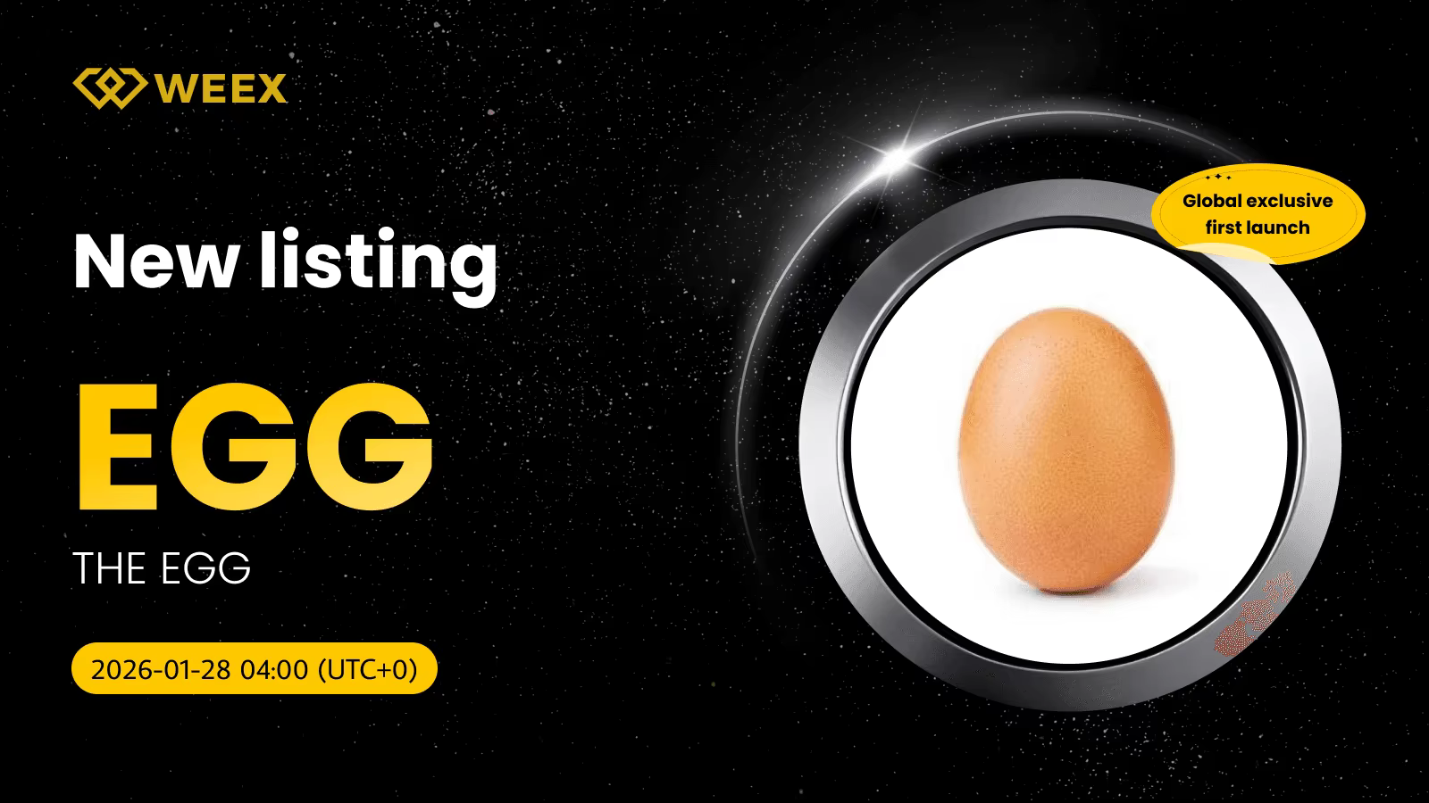 Exclusive Debut: THE EGG Coin Listed on WEEX Spot
