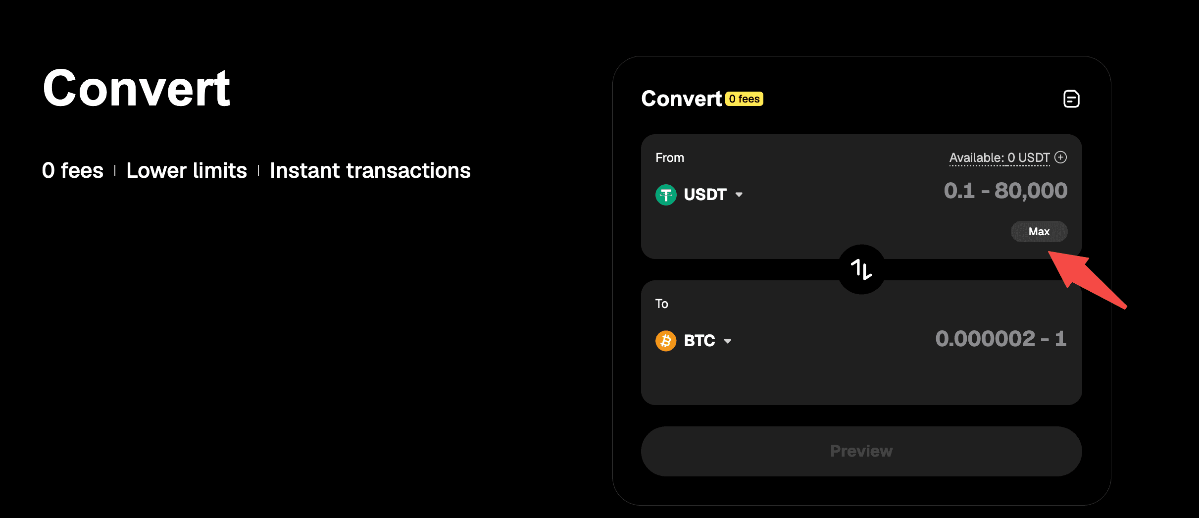 ปุ่ม Max ใน WEEX Convert ทำงานอย่างไร