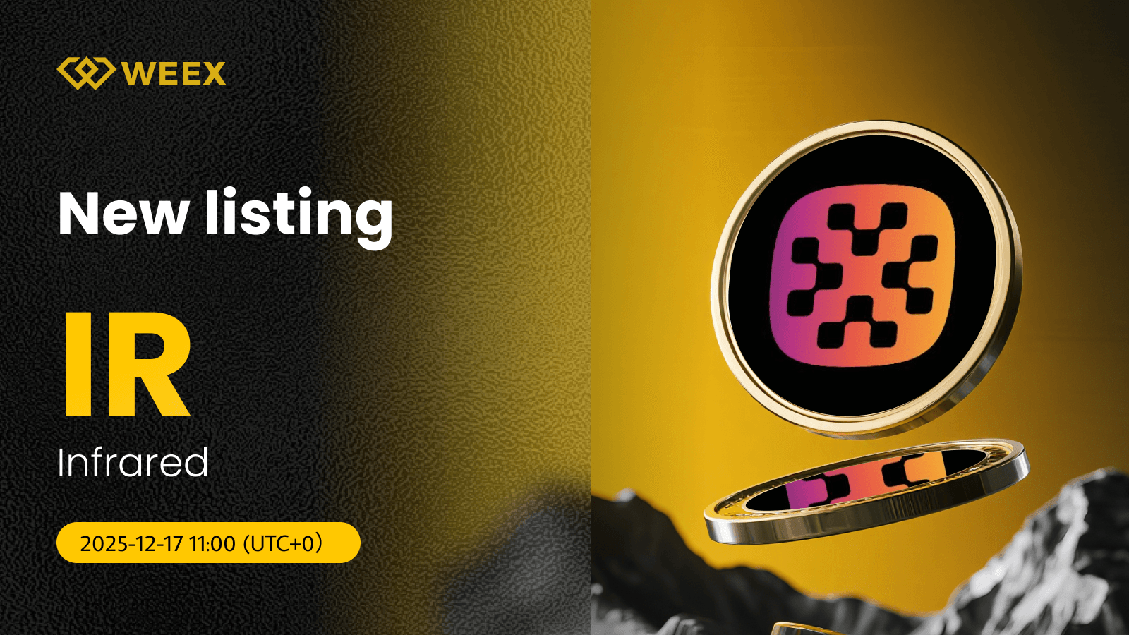 IR USDT Trading ao vivo: Infravermelho (IR) Coin Listado em WEEX Spot