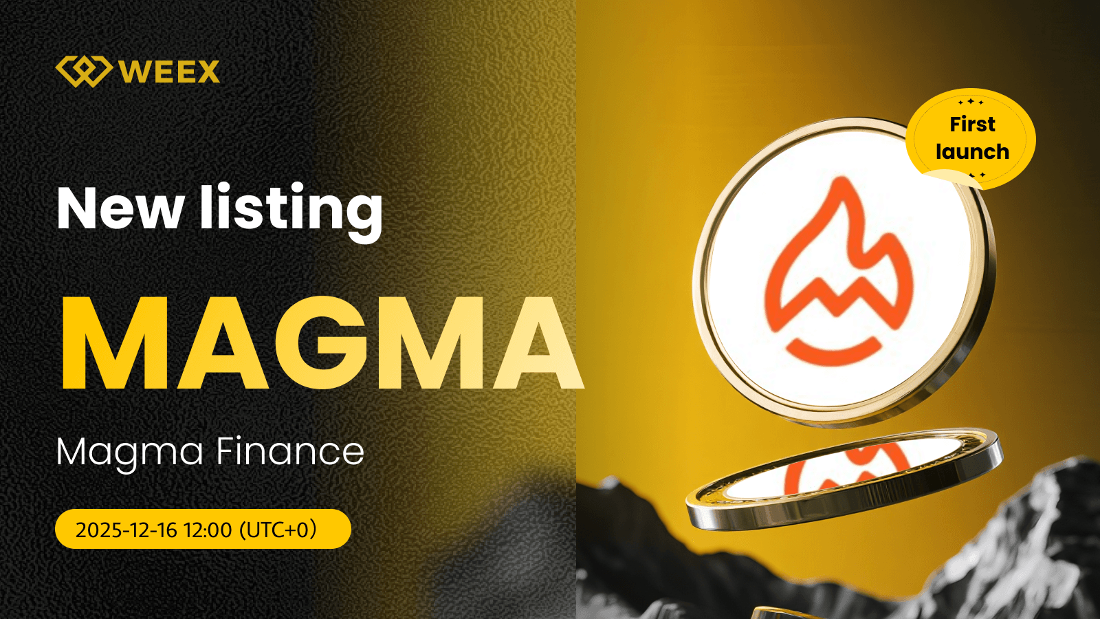 Magma Finance (MAGMA) Coin Agora Listado no WEEX com o MAGMA USDT Spot Trading Pair