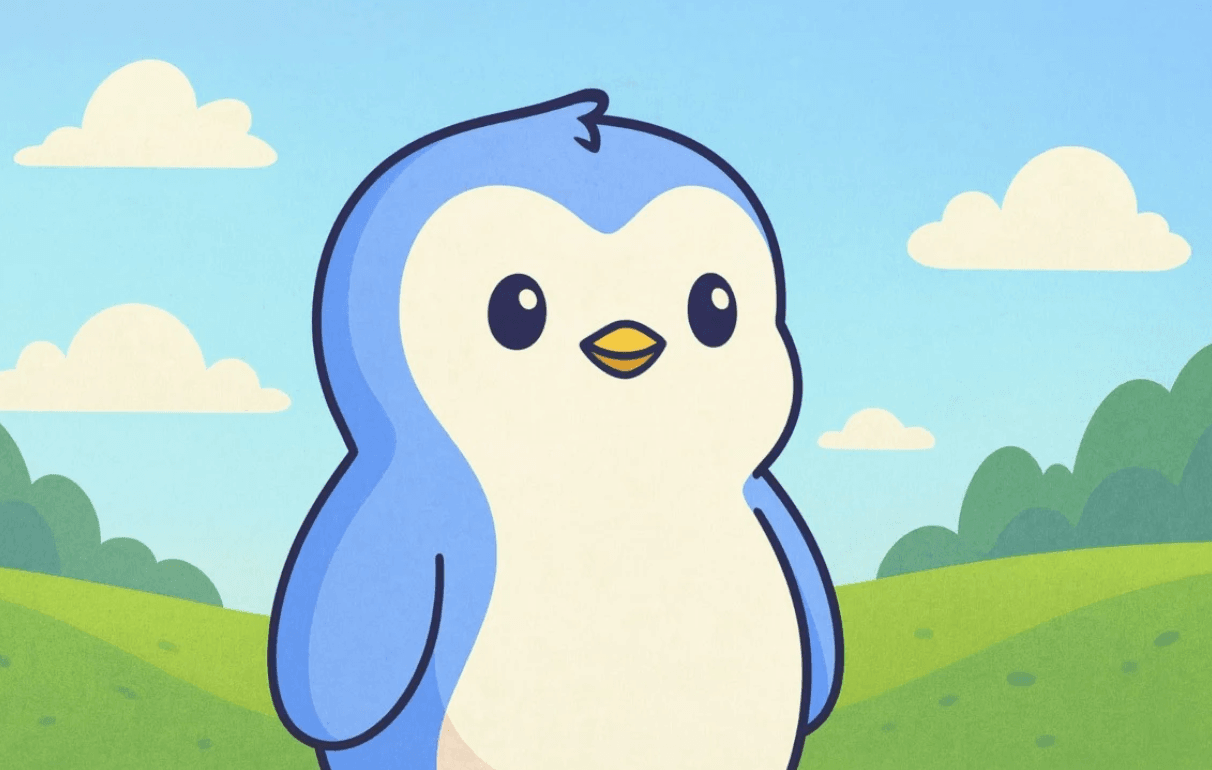 PENGU przebił cztery średnie kroczące