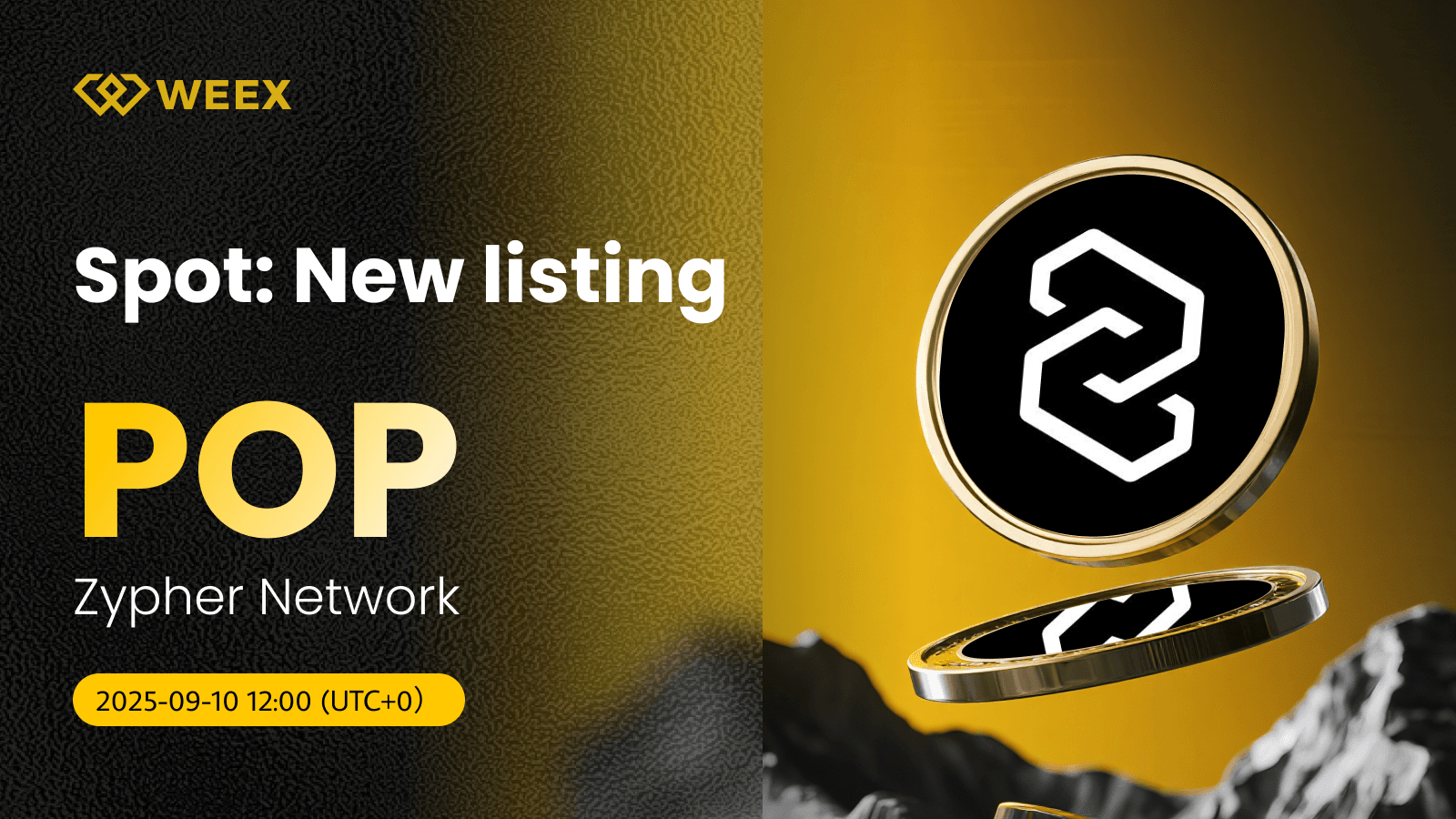 Se abre el trading de POP USDT en WEEX para la moneda Zypher Network