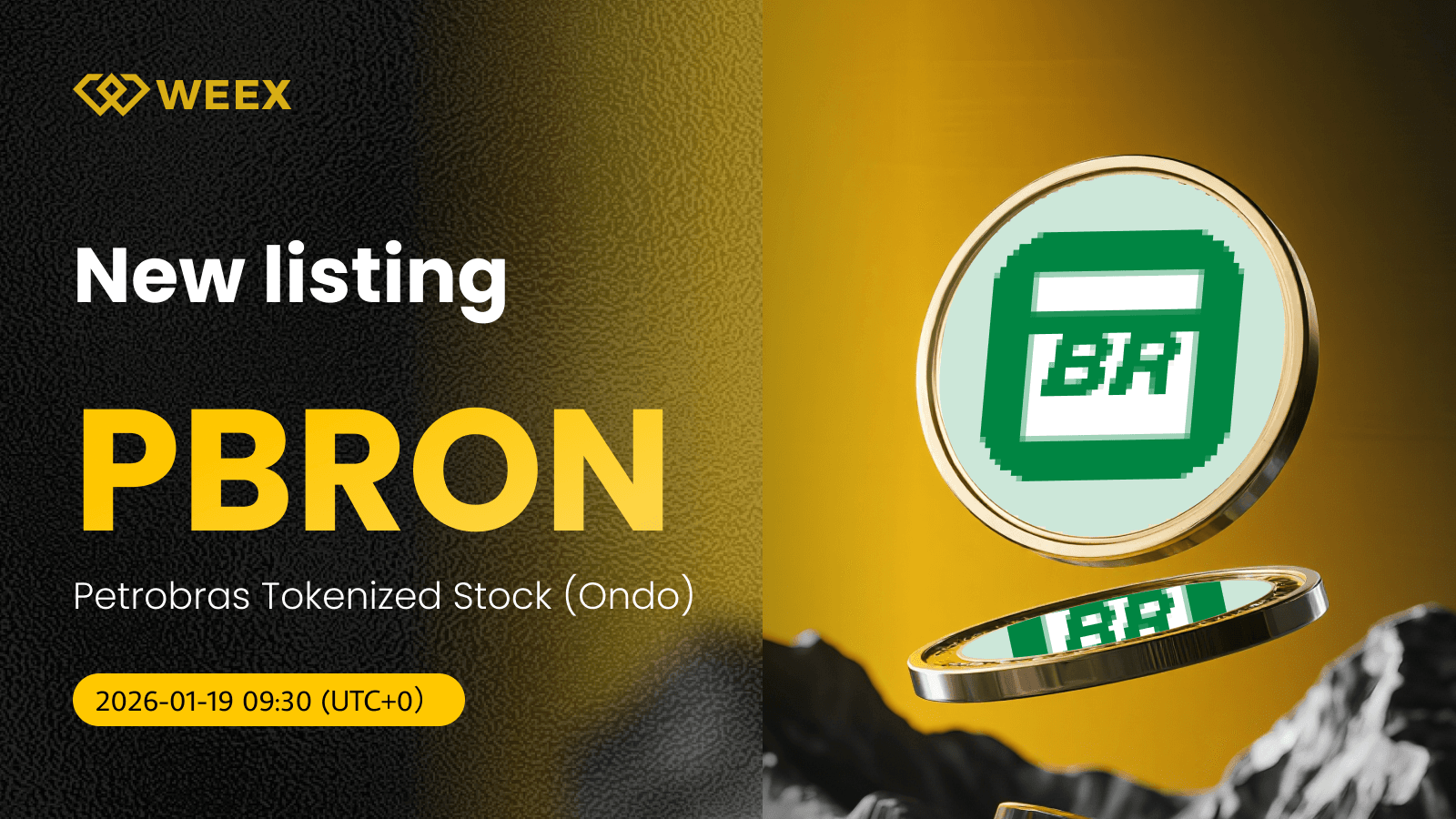 PBRON USDT tradeando: Stock token de Petrobras en spot de WEEX
