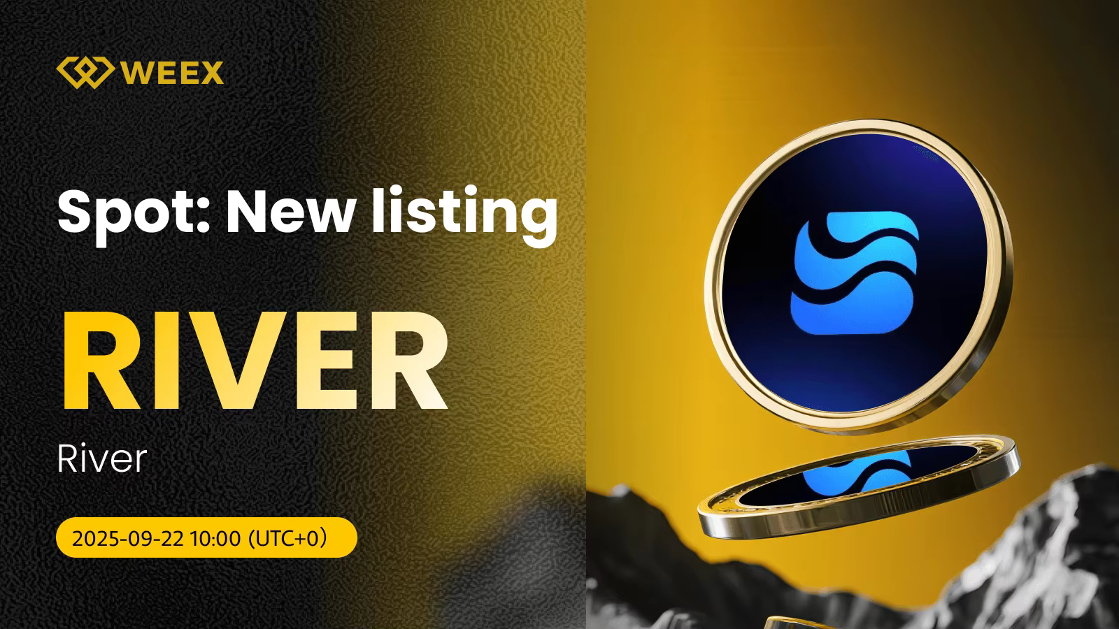 El trading al contado de RIVER USDT ya está disponible en la bolsa WEEX.