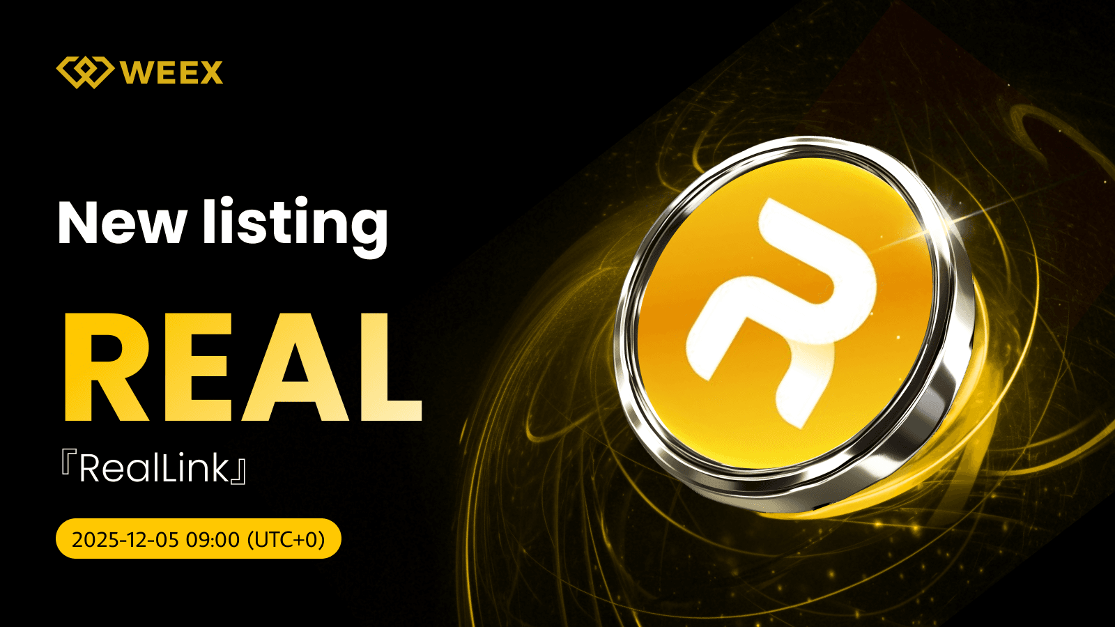 Trading em USDT REAL: RealLink (REAL) Coin Listing em WEEX