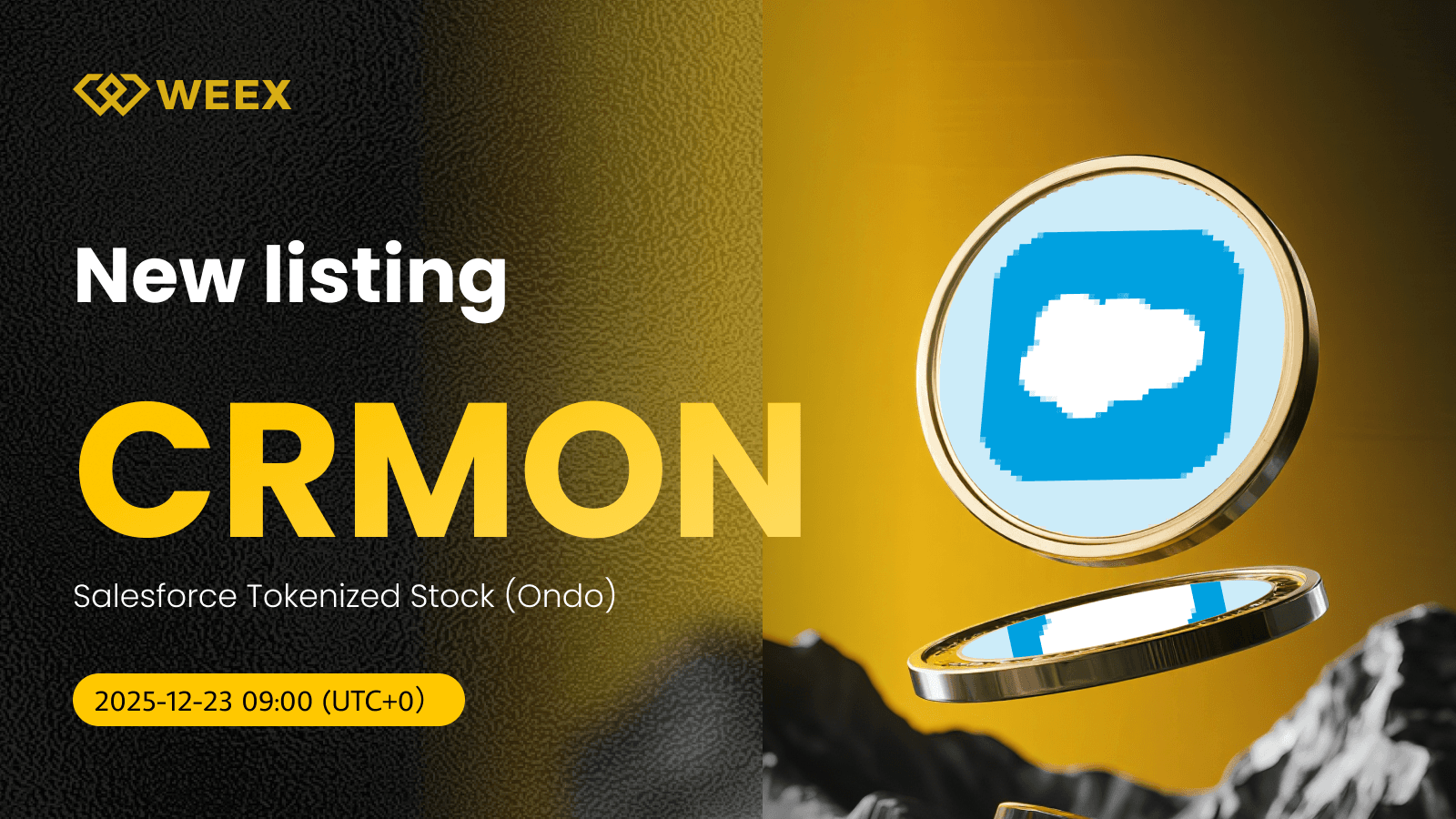 CRMON USDT Agora no WEEX: Salesforce Tokenized Stock Coin