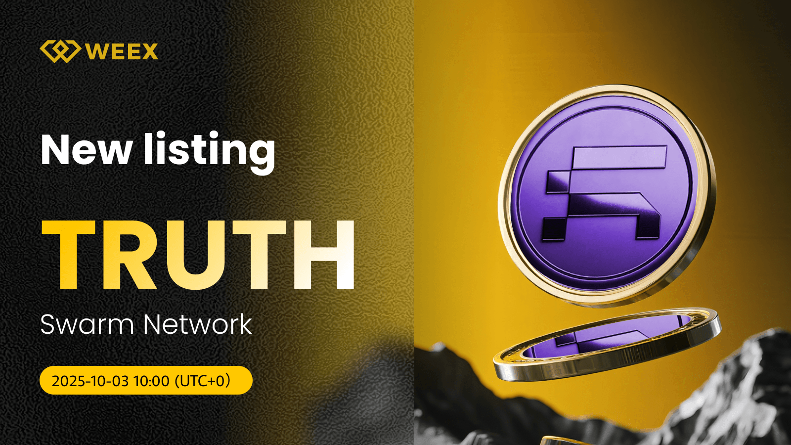 TRUTH USDT ya está disponible en WEEX: Comercialice la moneda de Swarm Network