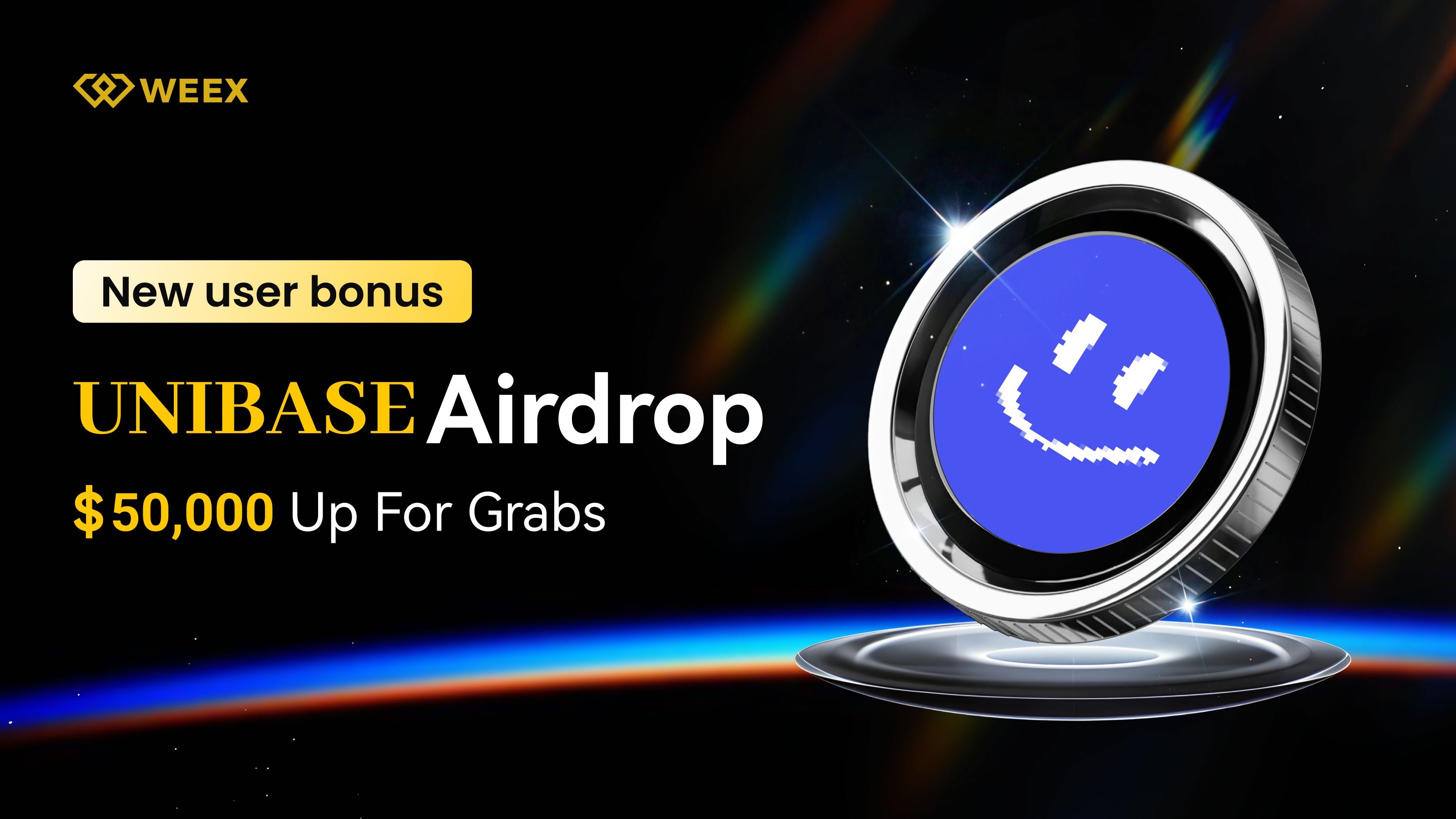 Раздача токенов UNIBASE новым пользователям биржи WEEX: Получите свою долю из 50 000 долларов, осталось всего 3 дня!