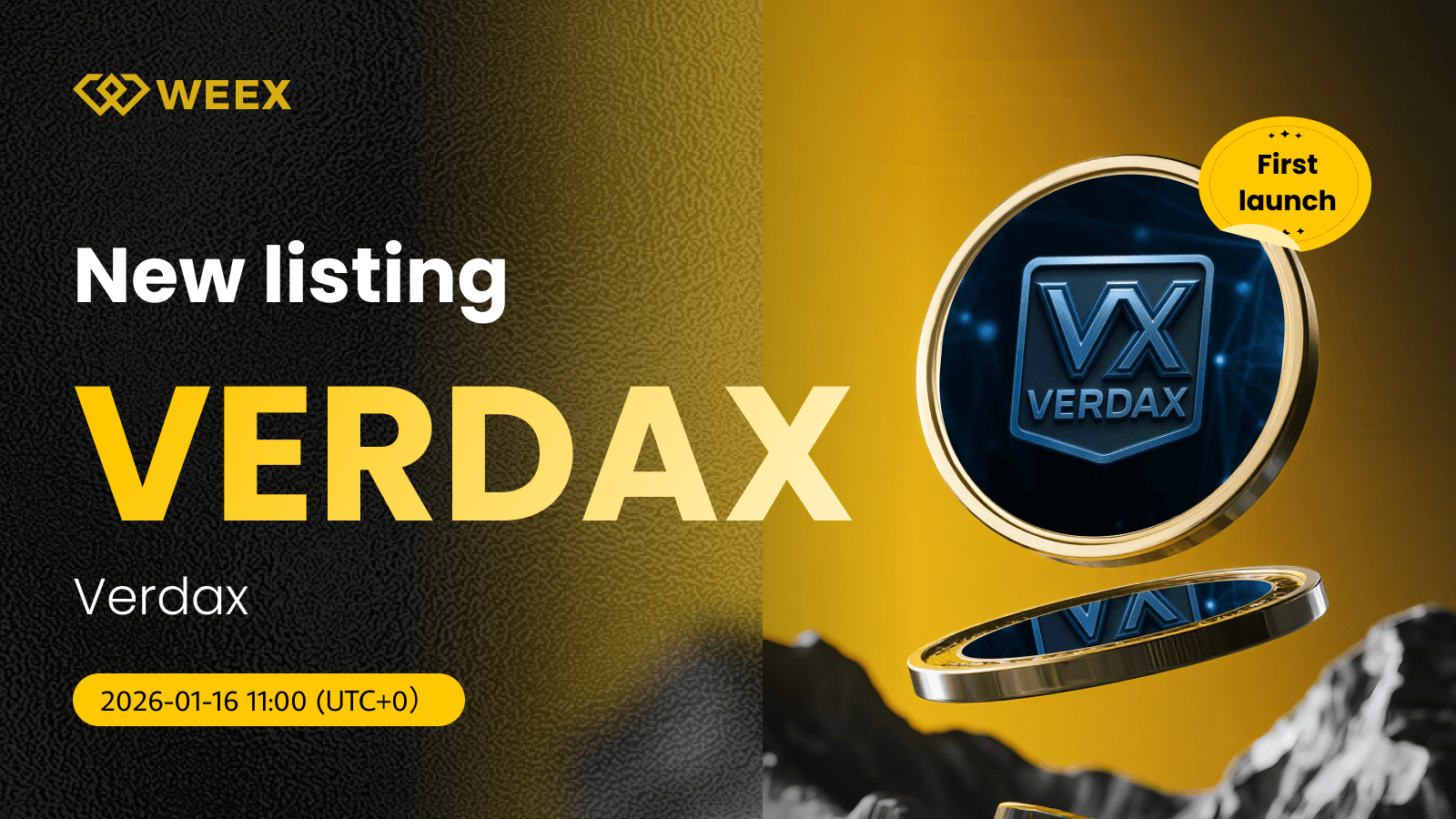 VERDAX USDT Par Nuevo listado en spot de WEEX