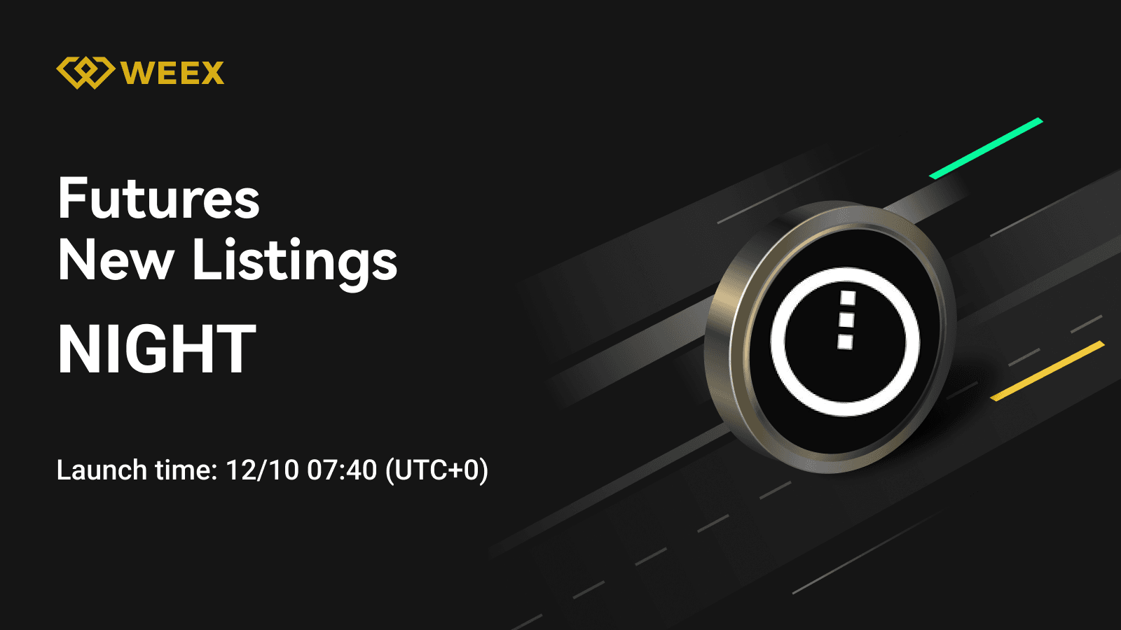Contrato perpétuo NIGHT USDT agora disponível na WEEX