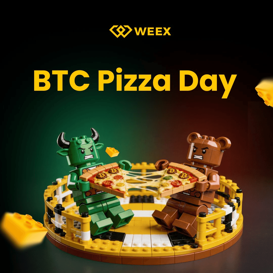 روز پیتزای بیتکوین در WEEX: کارمزد صفر، کشبک BTC و ۱۵۰,۰۰۰ USDT برای گرامیداشت تاریخ ارزهای دیجیتال