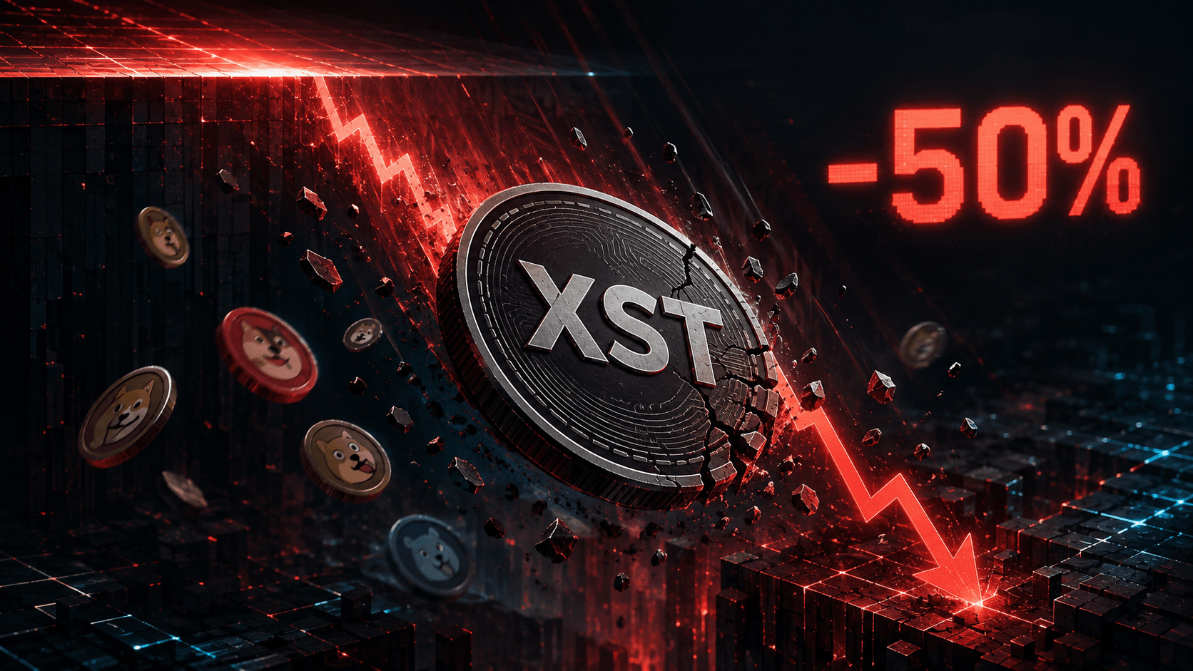 El token XST cae un 50% en un día: qué revela sobre la volatilidad de los memecoins en general