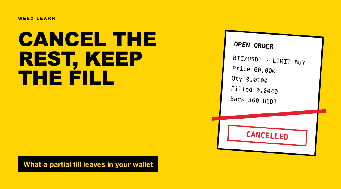 Cancel WEEX Spot Order: What Returns to Your Balance and When