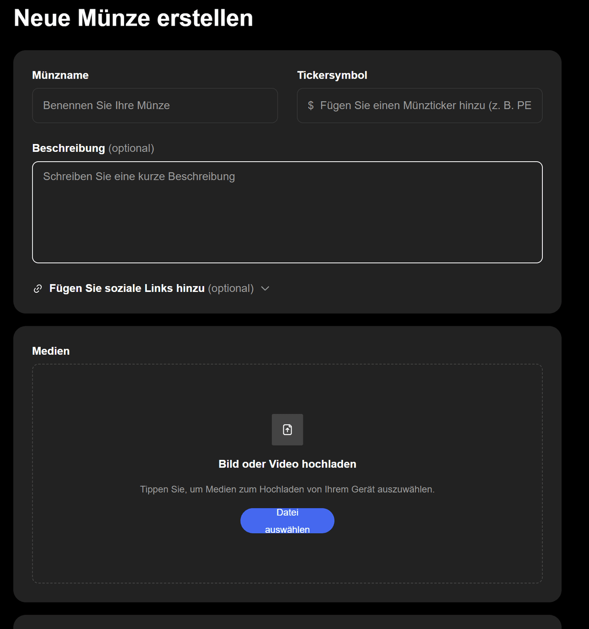 Base.memeのポップアップ。10億枚の供給量とフェアローンチモデルでの新しいコイン作成について説明しています。