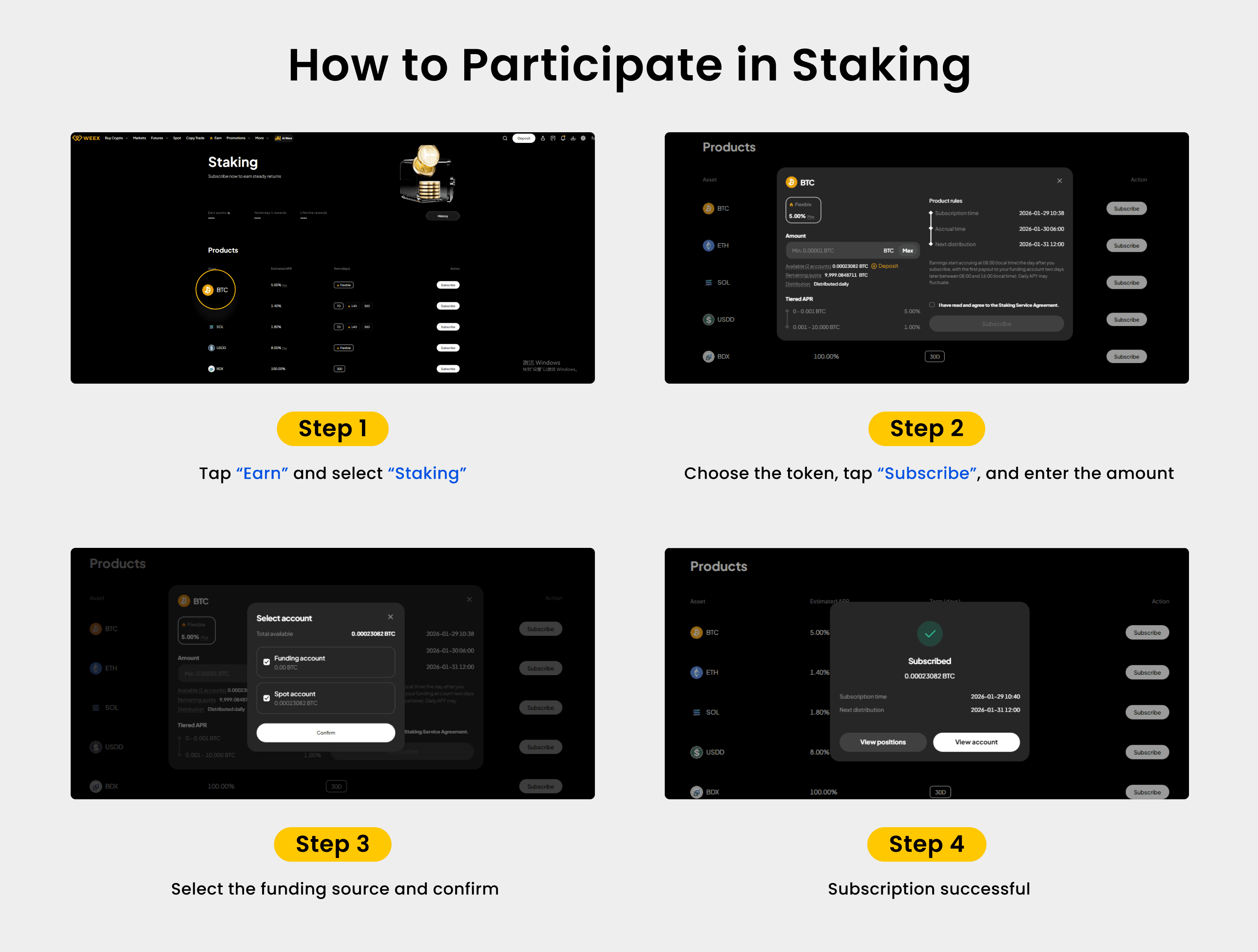 WEEX Staking Bitcoin: Guia Completo para Iniciantes