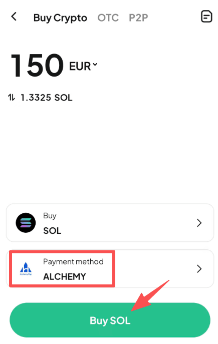 Paso 4: ¿Cómo comprar SOL con EUR en WEEX? Versión de la APP