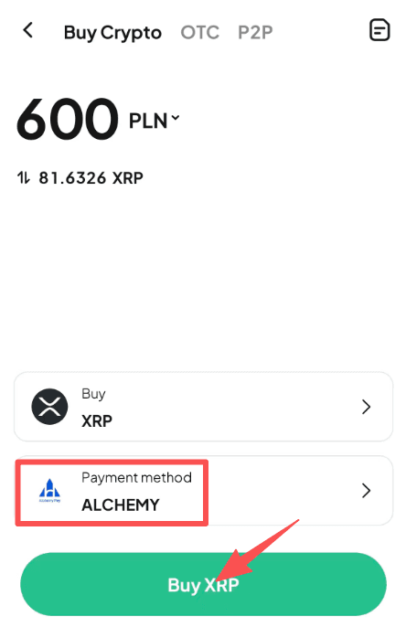 Etapa 4: Como comprar XRP com PLN em WEEX OTC? Versão do APP