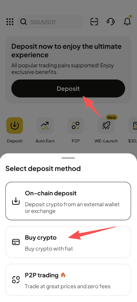 Paso 1: ¿Cómo comprar DOGE con PLN en WEEX OTC? Versión de la APP