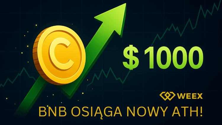 BNBが史上最高値を更新！ATHが1,000ドルを突破