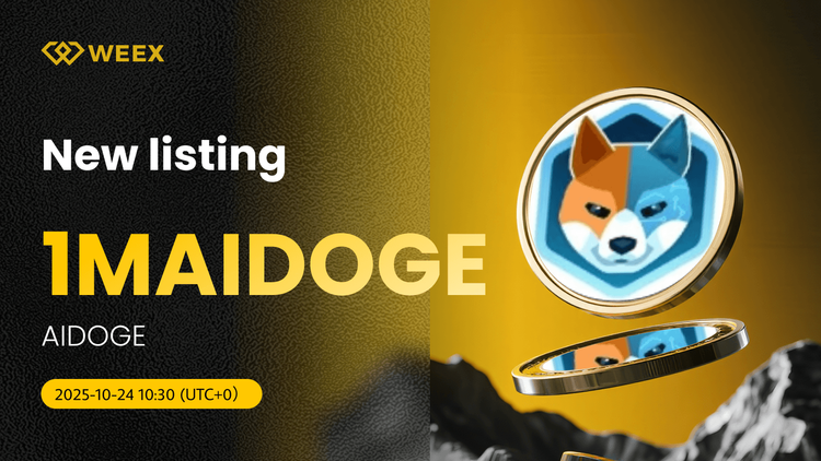 El mercado al contado de 1MAIDOGE USDT se estrena en WEEX para la moneda AIDOGE