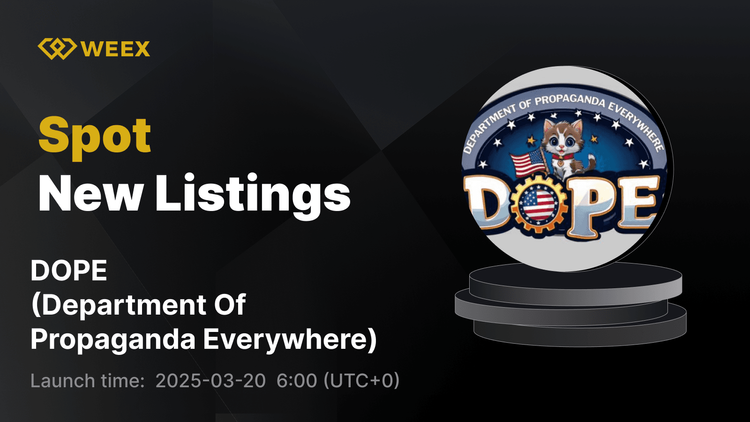 Departamento de Propaganda en Todas Partes (DOPE) ahora listado en WEEX con el par DOPE USDT disponible