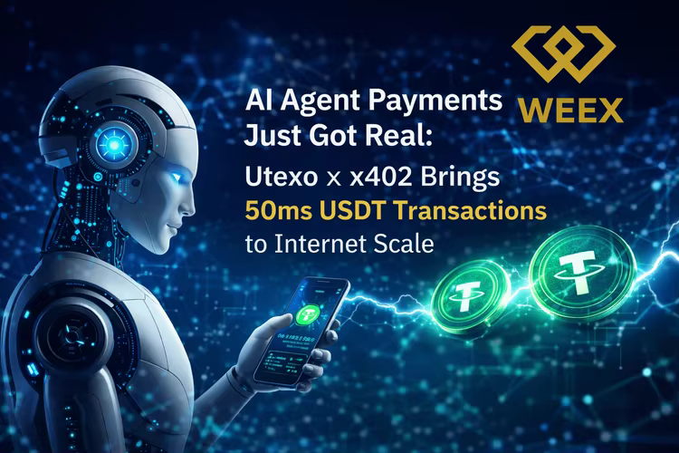أصبحت مدفوعات وكلاء الذكاء الاصطناعي حقيقة واقعة: Utexo × x402 يُتيح إجراء معاملات USDT بسرعة 50 مللي ثانية على نطاق واسع عبر الإنترنت