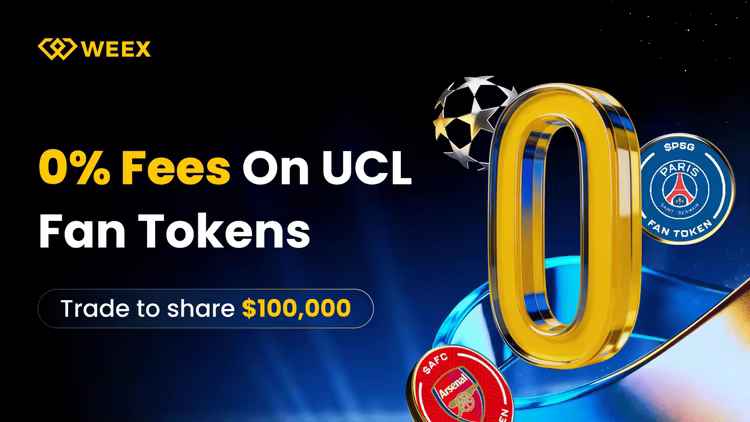 Intercambia Tokens de Fans de la UCL sin Comisiones: Únete a la Campaña de Cero Comisiones de $100K WEEX