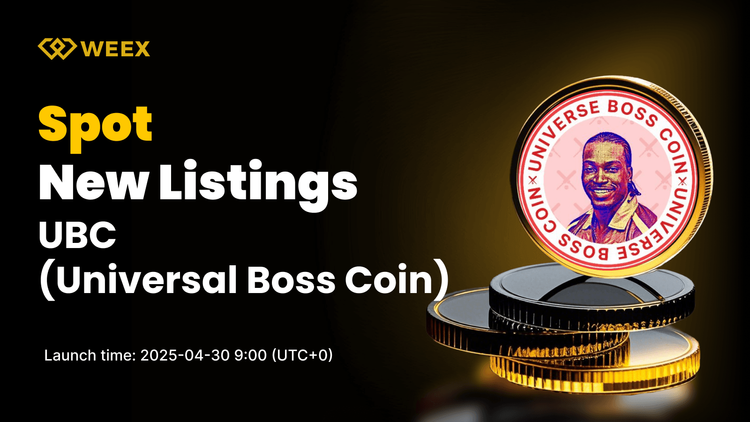 Universal Boss Coin (UBC) hace su debut en el mercado spot en WEEX con el par de trading UBC USDT en vivo